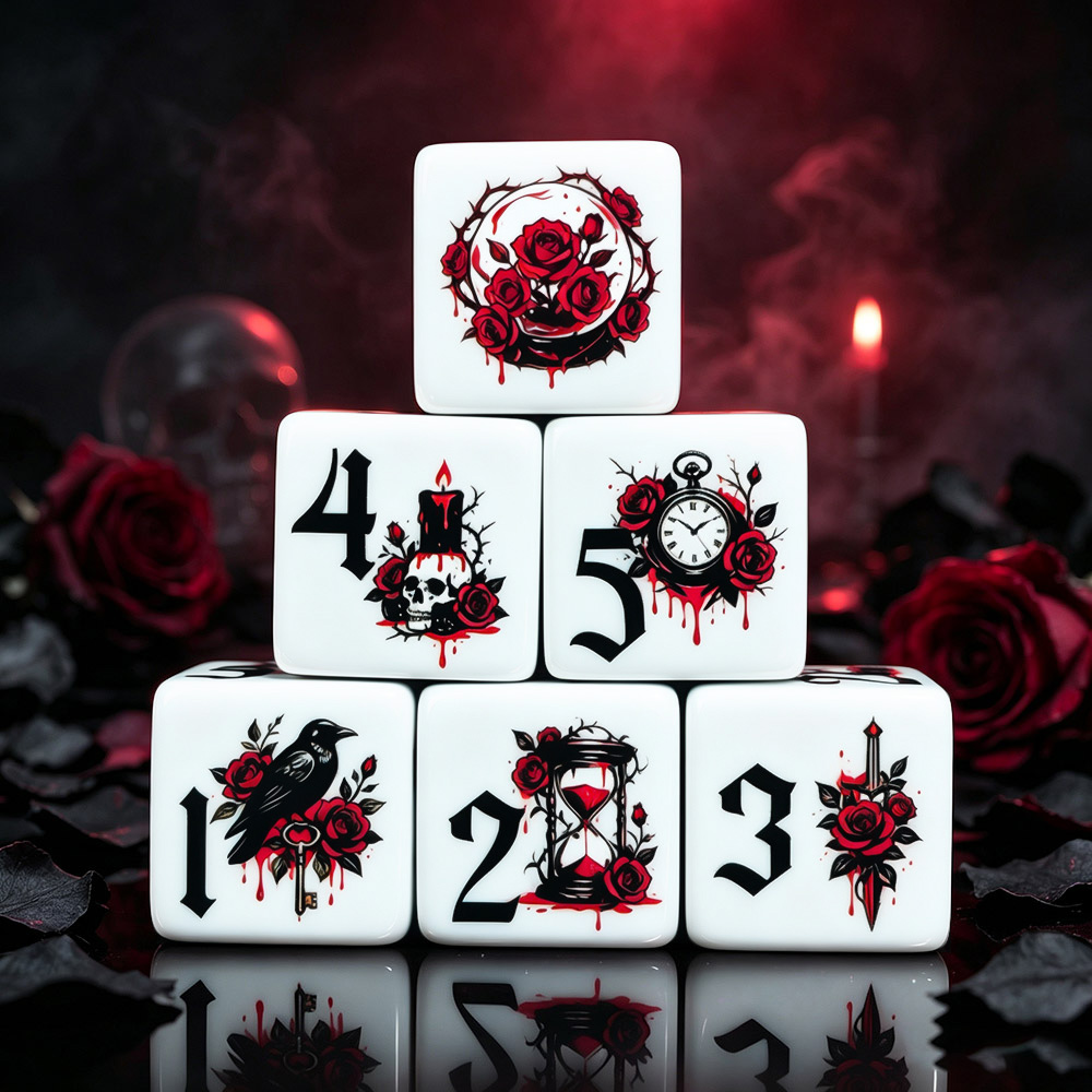 12 dés en acrylique D6 imprimé - Board Game Arena avis et prix
