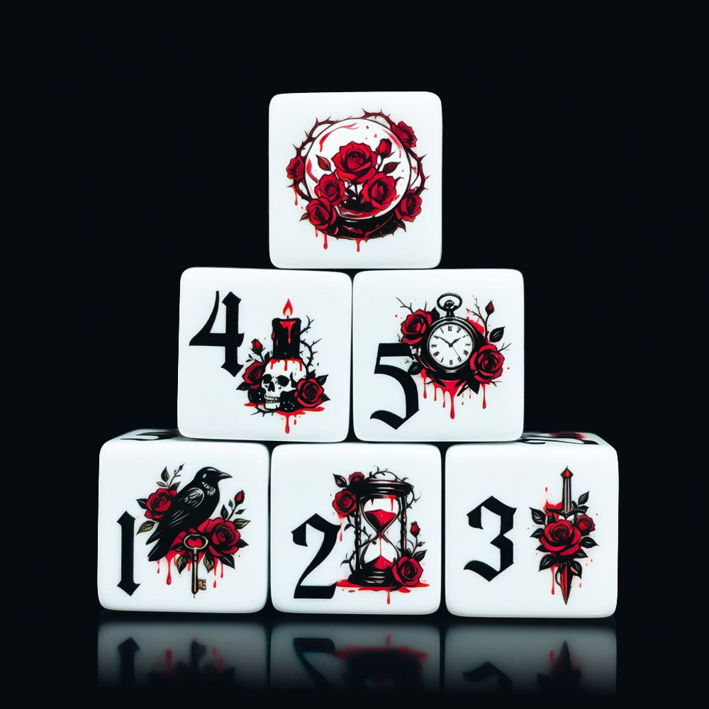 12 dés en acrylique D6 imprimé - Board Game Arena avis et prix