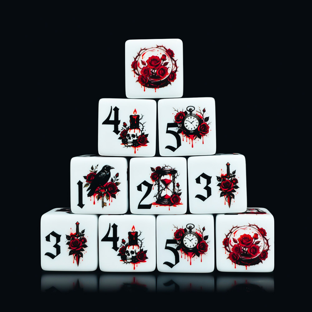 12 dés en acrylique D6 imprimé - Board Game Arena avis et prix