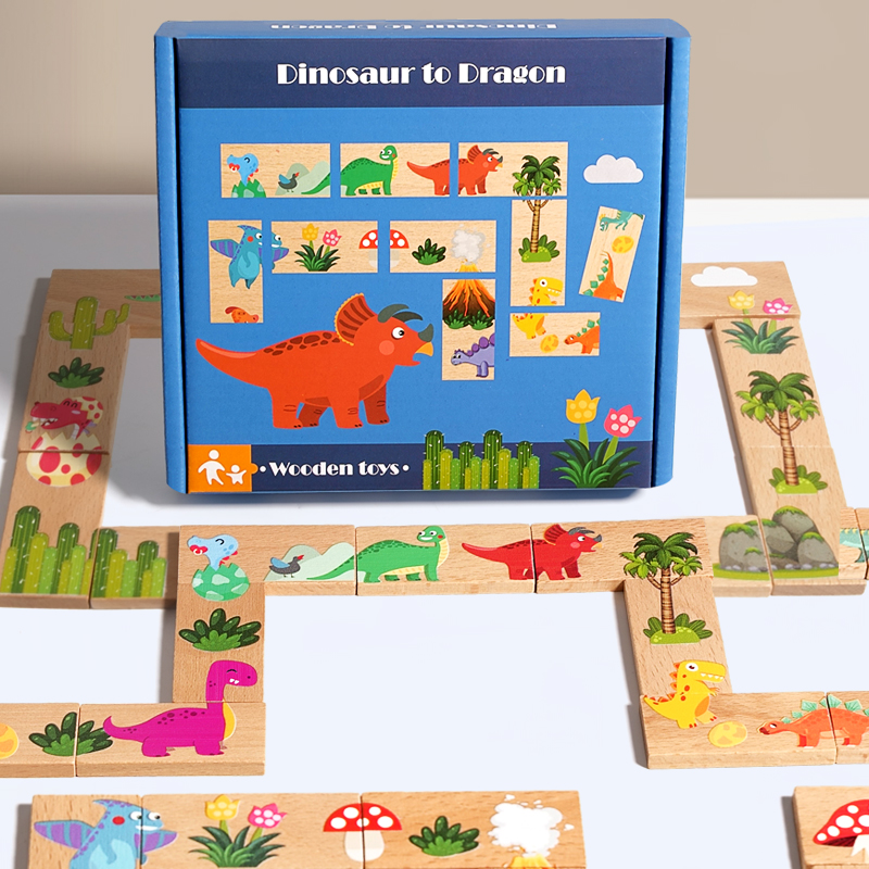 Domino dinosaure en bois, éche - Board Game Oath avis et prix