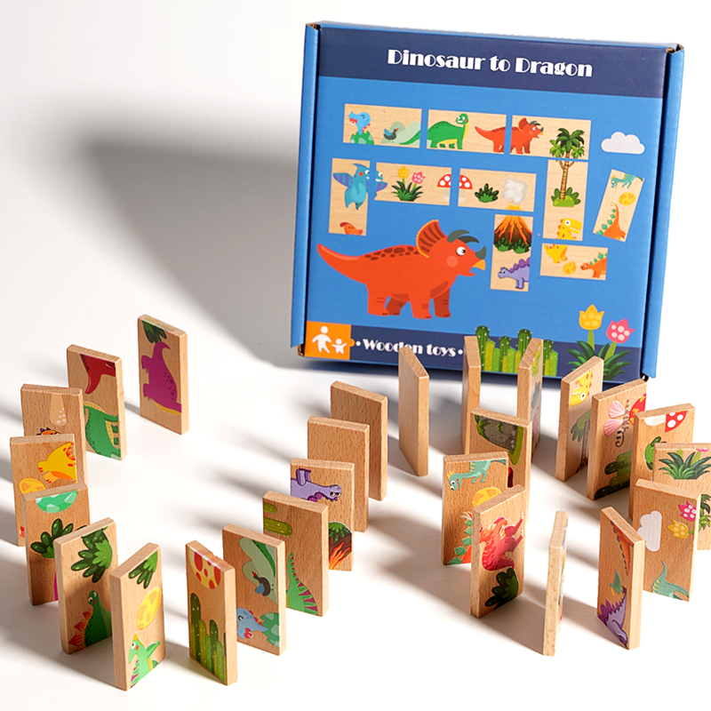 Domino dinosaure en bois, éche - Board Game Oath avis et prix