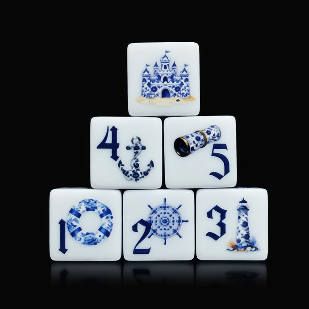 12 dés en acrylique bleus naut - Board Game Arena avis et prix